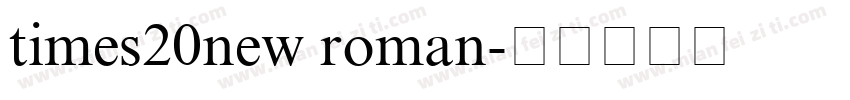 times20new roman字体转换